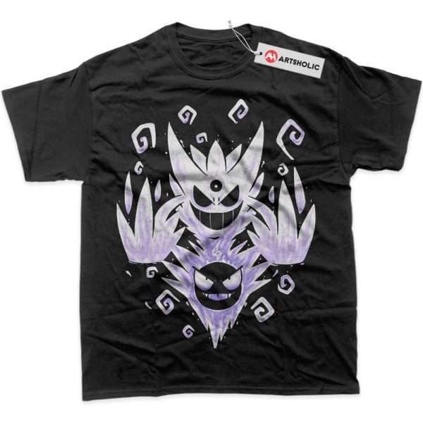 Gatsly vs Mega Gengar Shirt, Pokemon Shirt, PKM Shirt, Anime Shirt, Graphic T-Shirt