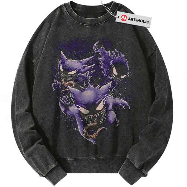 Gengar Gatsly vs Haunter Sweatshirt, Pokemon Sweatshirt, PKM Sweatshirt, Anime Sweatshirt, Vintage Sweatshirt
