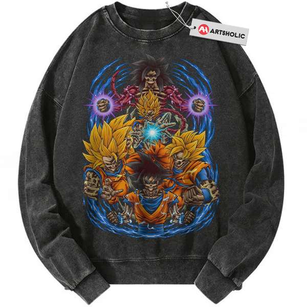 Skeleton Son Goku Sweatshirt, Dragon Ball Sweatshirt, Anime Sweatshirt, Vintage Sweatshirt