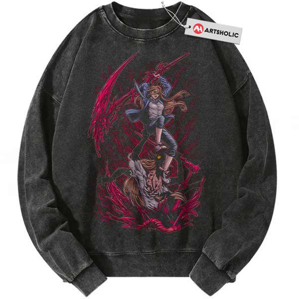 Power Sweatshirt, Chainsaw Man Sweatshirt, Anime Sweatshirt, Vintage Sweatshirt