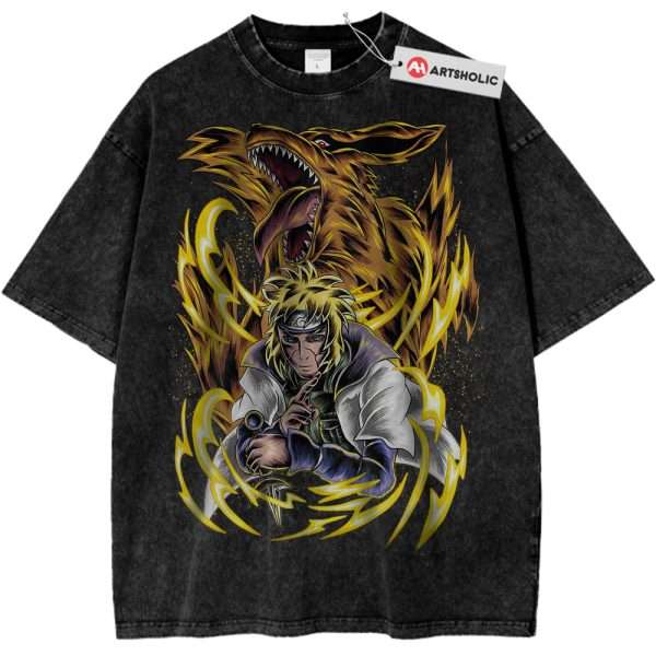 Minato Namikaze vs Kurama Shirt, Naruto Shirt, Anime Shirt, Vintage T-Shirt