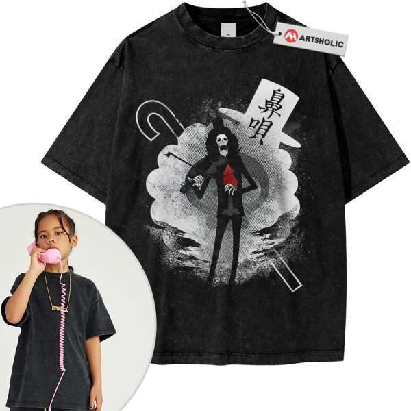 Brook Shirt For Kids, One Piece Shirt For Kids, Anime Shirt For Kids, Vintage Tee For Kids