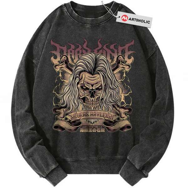 Skull Silvers Rayleigh Sweatshirt, One Piece Sweatshirt, Anime Sweatshirt, Vintage Sweatshirt