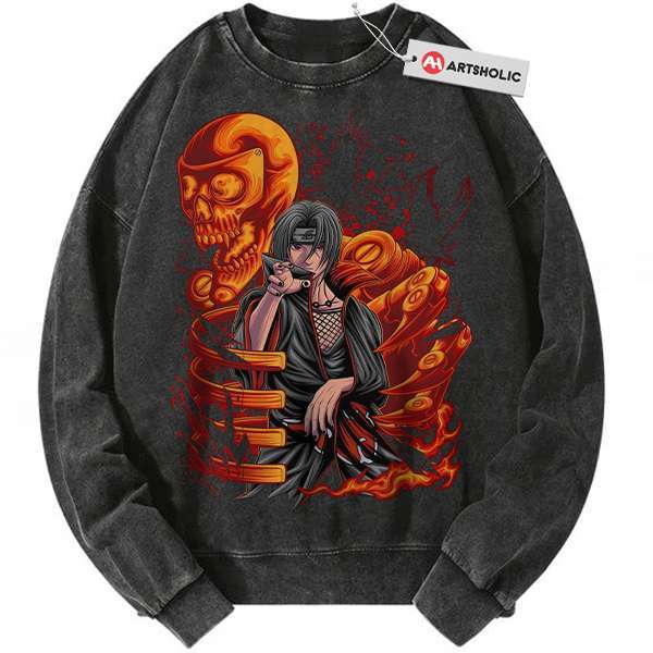 Itachi Uchiha Sweatshirt, Akatsuki Sweatshirt, Naruto Sweatshirt, Anime Sweatshirt, Vintage Sweatshirt