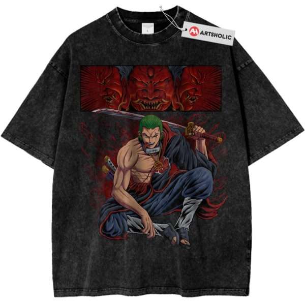 Roronoa Zoro x Akatsuki Shirt, One Piece Shirt, Anime Shirt, Vintage Tee