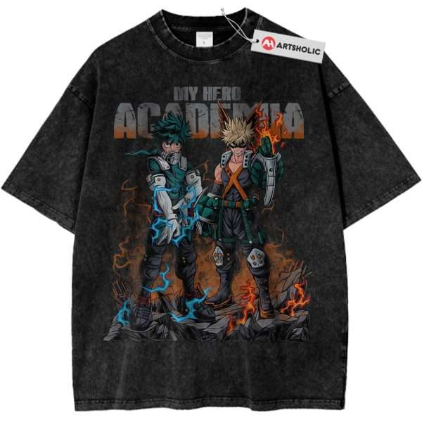 Katsuki Bakugo vs Izuku Midoriya Shirt, MHA Shirt, Anime Shirt, Vintage T-Shirt