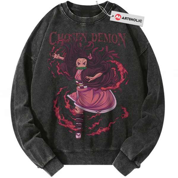 Nezuko Kamado Sweatshirt, Demon Slayer Sweatshirt, Anime Sweatshirt, Vintage Sweatshirt