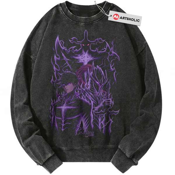 Sung Jinwoo Sweatshirt, Solo Leveling Sweatshirt, Anime Sweatshirt, Vintage Sweatshirt