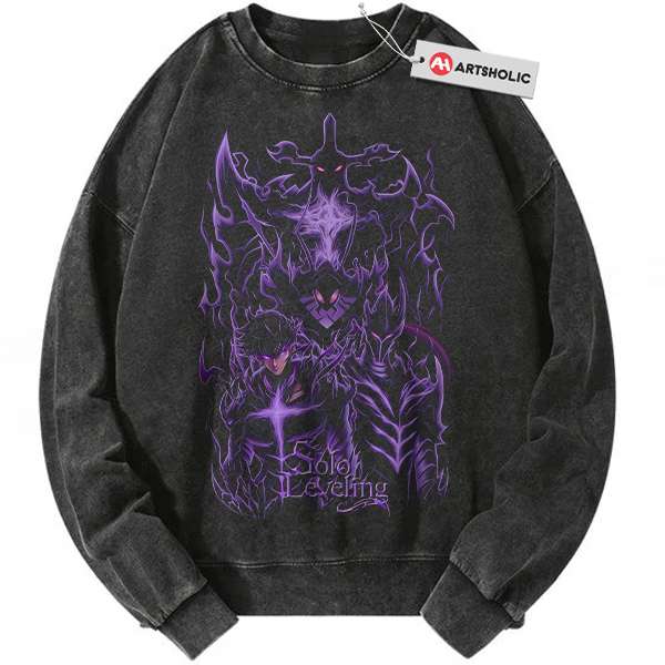 Sung Jinwoo Sweatshirt, Solo Leveling Sweatshirt, Anime Sweatshirt, Vintage Sweatshirt