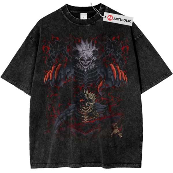Skeleton Asta Shirt, Black Clover Shirt, Anime Shirt, Vintage Tee