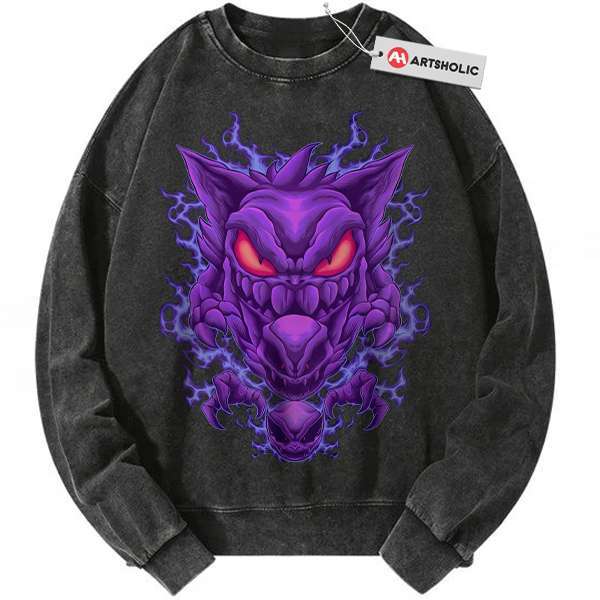Gengar Sweatshirt, Gatsly Sweatshirt, Haunter Sweatshirt, Pokemon Sweatshirt, PKM Sweatshirt, Anime Sweatshirt, Vintage Sweatshirt