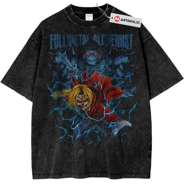 Skull Alphonse vs Edward Elric Shirt, Fullmetal Alchemist Shirt, Anime Shirt, Vintage T-Shirt