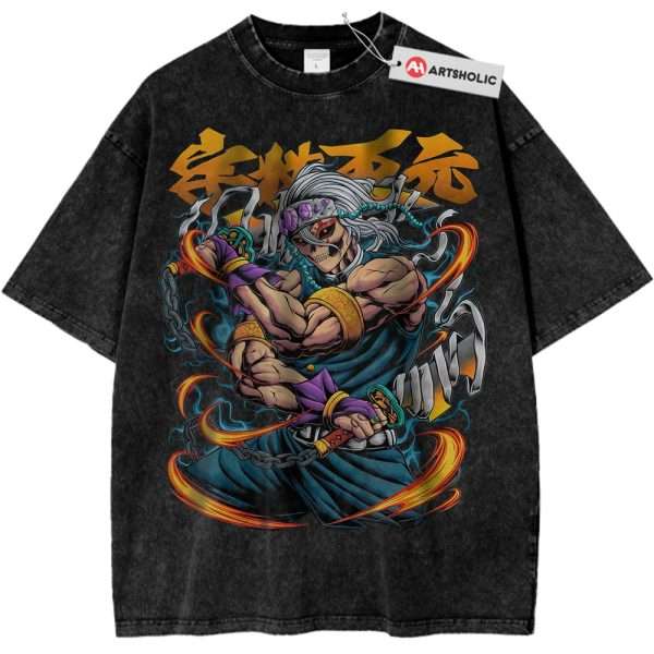 Skull Tengen Uzui Shirt, Demon Slayer Shirt, Anime Shirt, Vintage T-Shirt