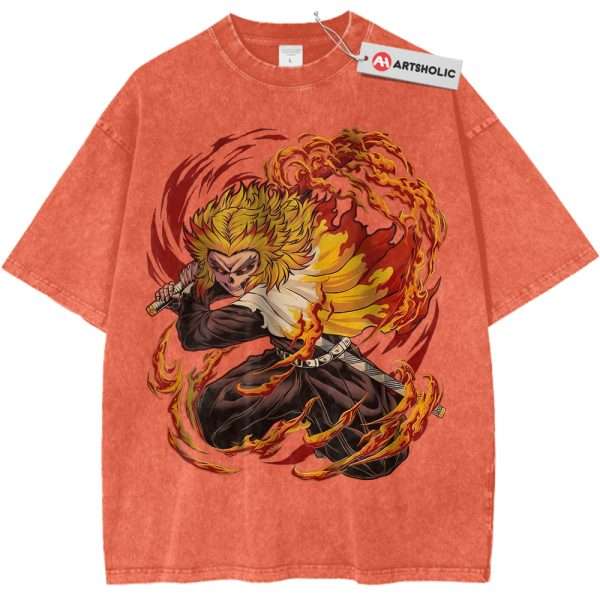 Skull Kyojuro Rengoku Shirt, Demon Slayer Shirt, Anime Shirt, Vintage T-Shirt