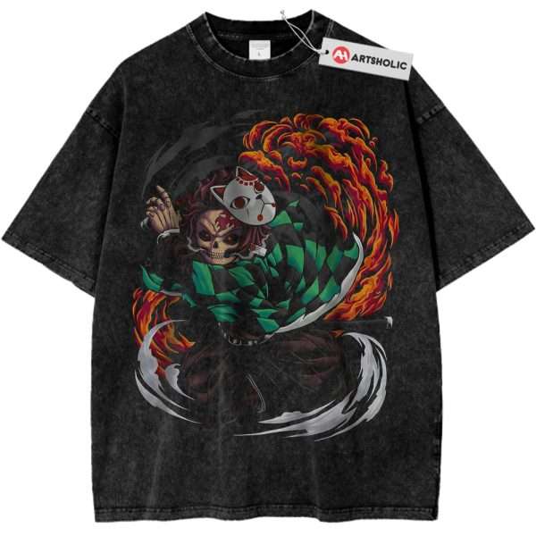 Skeleton Tanjiro Kamado Shirt, Demon Slayer Shirt, Anime Shirt, Vintage Tee