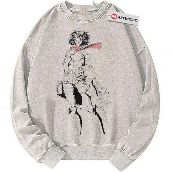 Mikasa Ackerman Sweatshirt, Attack On Titan Sweatshirt, AOT Sweatshirt, Anime Sweatshirt, Vintage Sweatshirt