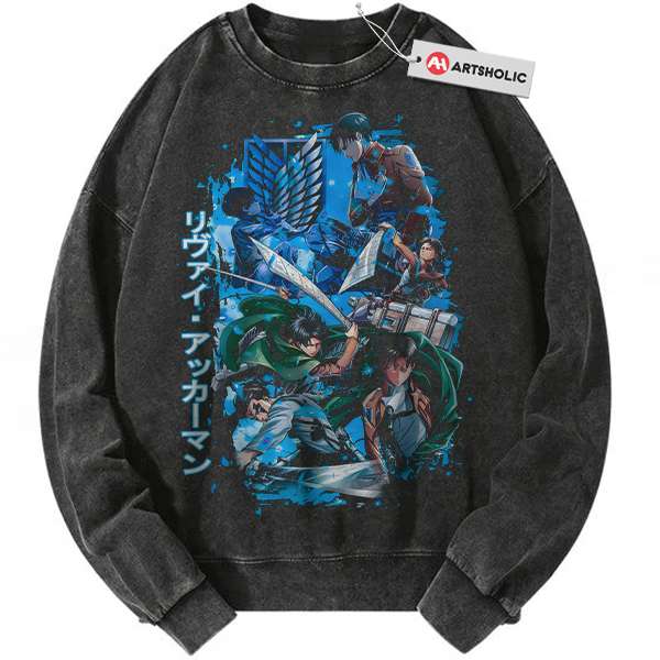 Levi Ackerman Sweatshirt, Attack On Titan Sweatshirt, AOT Sweatshirt, Anime Sweatshirt, Vintage Sweatshirt