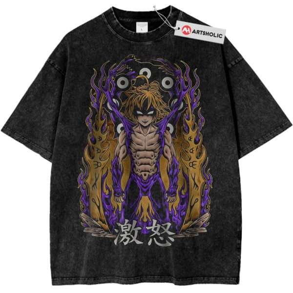 Meliodas Shirt, Seven Deadly Sins Shirt, Anime Shirt, Vintage Tee
