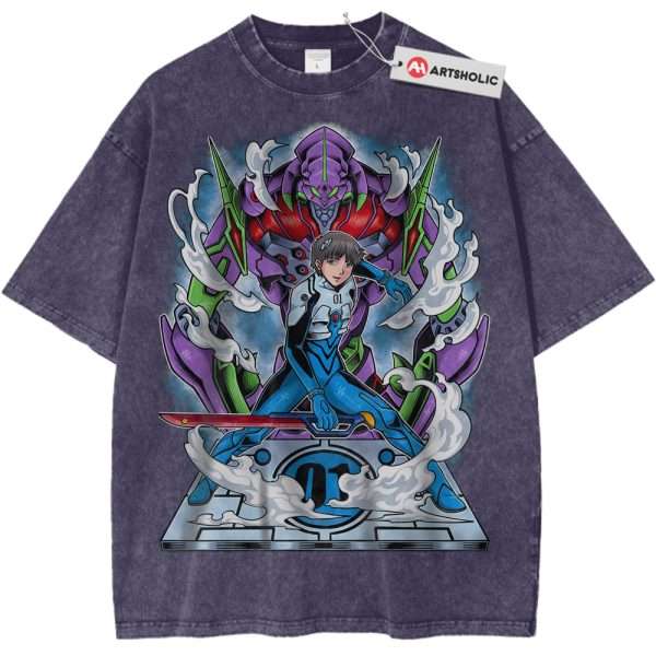 Shinji Ikari Shirt, Neon Genesis Evangelion Shirt, Anime Shirt, Vintage T-Shirt