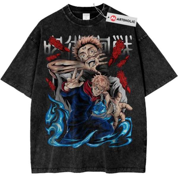Yuji Itadori vs Sukuna Shirt, Jujutsu Kaisen Shirt, Anime Shirt, Vintage T-Shirt
