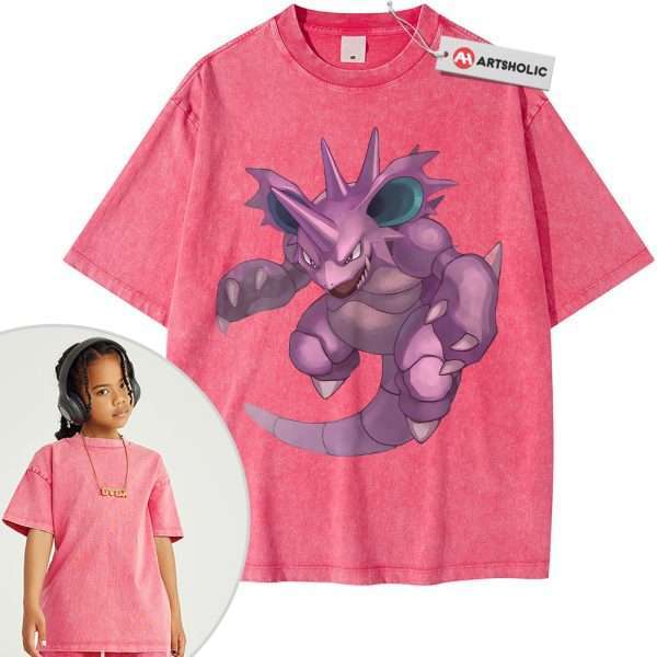 Nidoking Shirt For Kids, Pokemon Shirt For Kids, PKM Shirt For Kids, Anime Shirt For Kids, Vintage T-Shirt For Kids