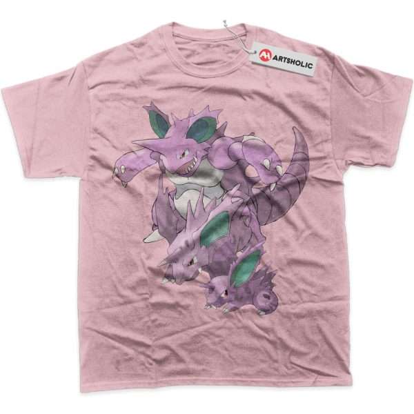 Nidoran vs Nidoking Shirt, Pokemon Shirt, PKM Shirt, Anime Shirt, Graphic Tee