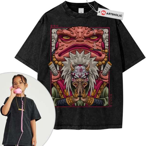 Jiraiya Shirt For Kids, Naruto Shirt For Kids, Anime Shirt For Kids, Vintage T-Shirt For Kids