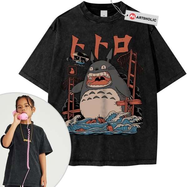 My Neighbor Totoro Shirt For Kids, Studio Ghibli Shirt For Kids, Anime Vintage Tee For Kids