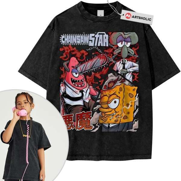 SpongeBob SquarePants Shirt For Kids, Animated Shirt For Kids, Vintage T-Shirt For Kids