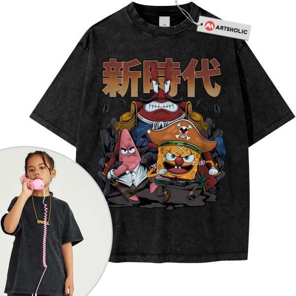 SpongeBob SquarePants Shirt For Kids, Animated Shirt For Kids, Vintage T-Shirt For Kids