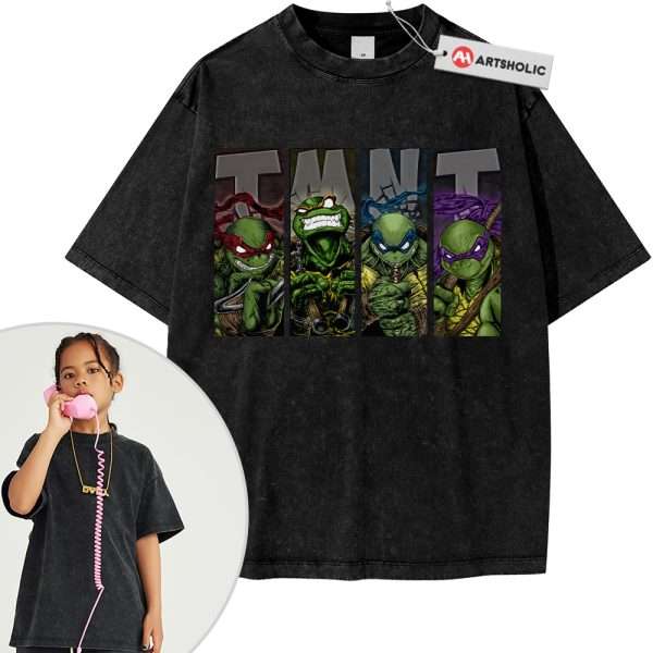 Tee For Kidsnage Mutant Ninja Turtles Shirt For Kids, TMNT Shirt For Kids, Animated Shirt For Kids, Vintage Tee For Kids