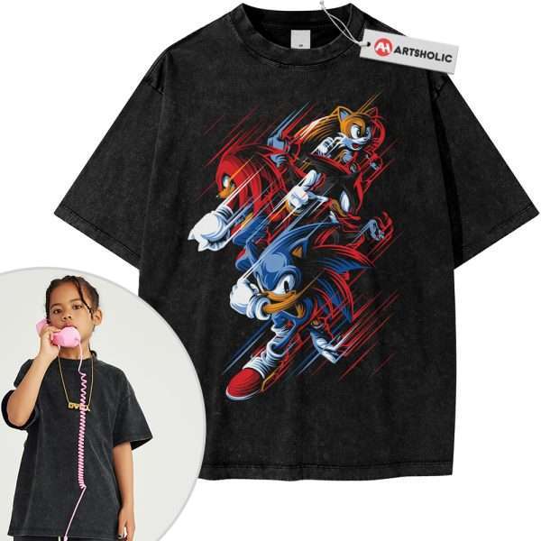 Sonic the Hedgehog Shirt For Kids, Animated Shirt For Kids, Vintage Tee For Kids