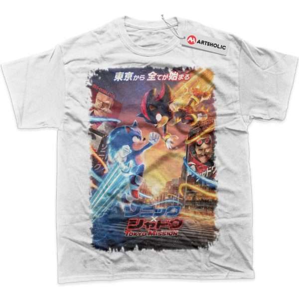 Shadow vs Sonic the Hedgehog Shirt, Animated Shirt, Graphic T-Shirt