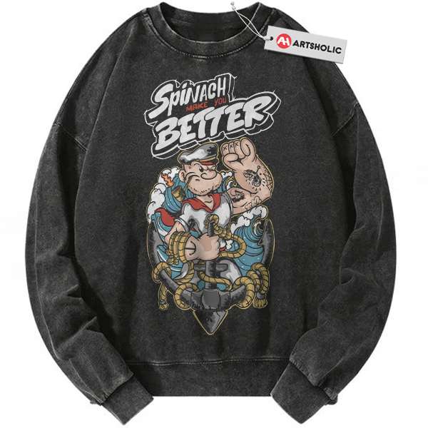 Popeye The Sailor Man Sweatshirt, Animated Sweatshirt, Vintage Sweatshirt