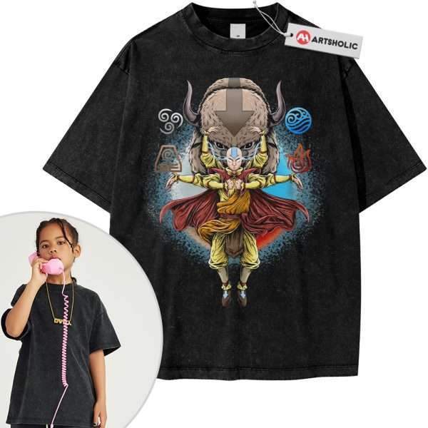 Aang and Appa Shirt For Kids, Avatar The Last Airbender Shirt For Kids, Animated Shirt For Kids, Vintage Tee For Kids