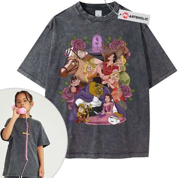 Beauty and the Beast Shirt For Kids, Animated Shirt For Kids, Vintage T-Shirt For Kids