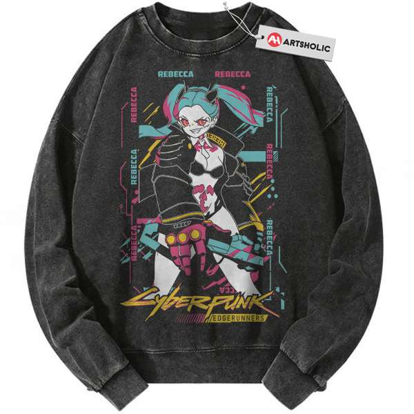Rebecca Sweatshirt, Cyberpunk: Edgerunners Sweatshirt, Game Sweatshirt, Vintage Sweatshirt