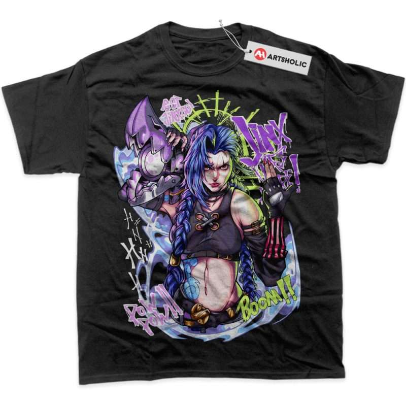 Jinx Arcane Shirt League Of Legends Shirt Game Shirt Graphic T
