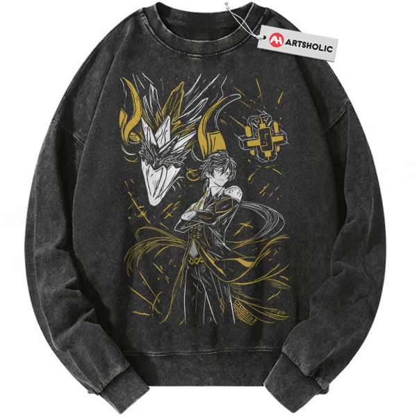 Zhongli Sweatshirt, Genshin Impact Sweatshirt, Game Sweatshirt, Vintage Sweatshirt