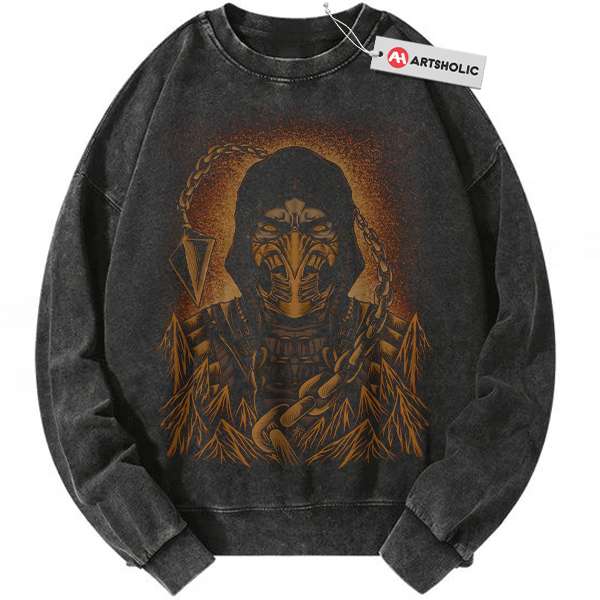 Scorpion Sweatshirt, Mortal Kombat Sweatshirt, Game Sweatshirt, Vintage Sweatshirt