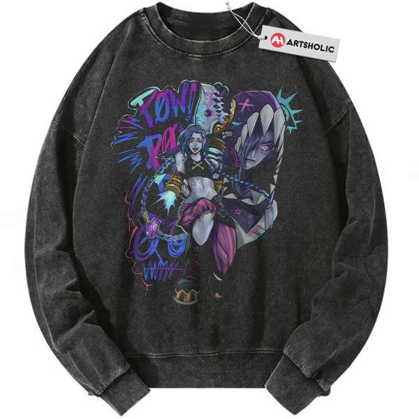 Jinx Sweatshirt, League of Legends Sweatshirt, LoL Sweatshirt, Game Sweatshirt, Vintage Sweatshirt
