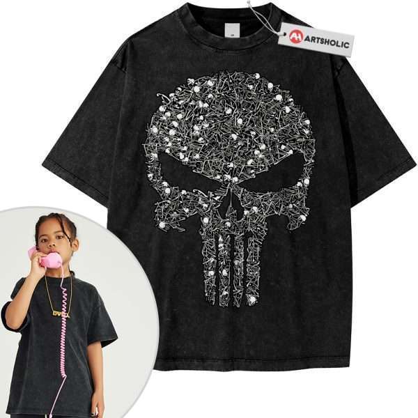 The Punisher Shirt For Kids, Marvel Comics Shirt For Kids, Vintage T-Shirt For Kids