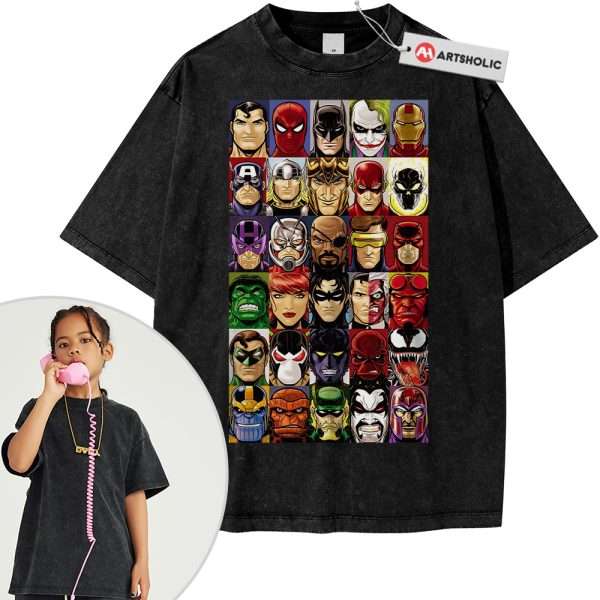 Marvel And DC Comics Shirt For Kids, Vintage T-Shirt For Kids