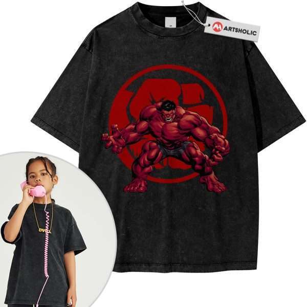 Red Hulk Shirt For Kids, Marvel Comics Shirt For Kids, Vintage Tee For Kids
