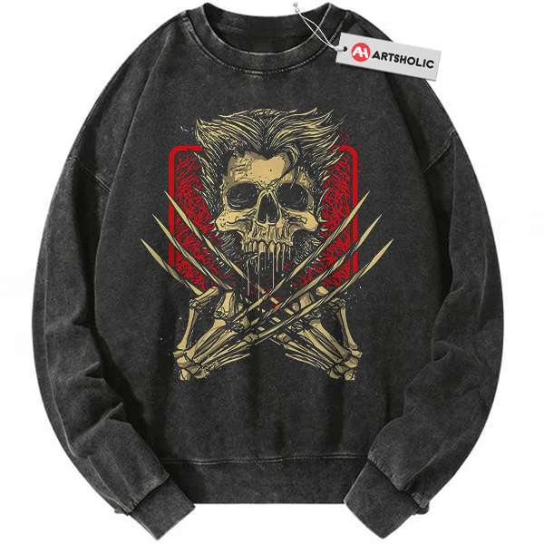 Skull Wolverine Sweatshirt, Marvel Comics Sweatshirt, Vintage Sweatshirt