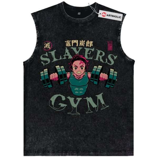 Tanjiro Kamado Tank Top, Demon Slayer Tank Top, Anime Tank Top, Vintage Tank Top