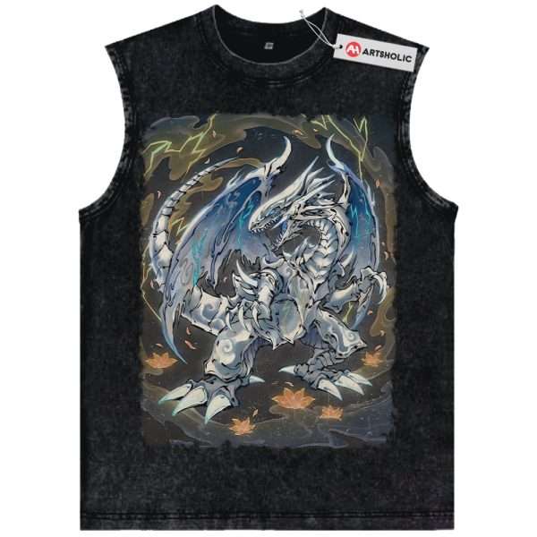 Blue Eyes White Dragon Tank Top, Yugioh Tank Top, Anime Tank Top, Vintage Tank Top
