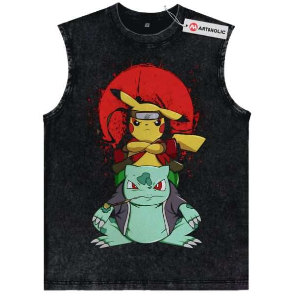 Pikachu Tank Top, Bulbasaur Tank Top, Pokemon Tank Top, PKM Tank Top, Anime Tank Top, Vintage Tank Top