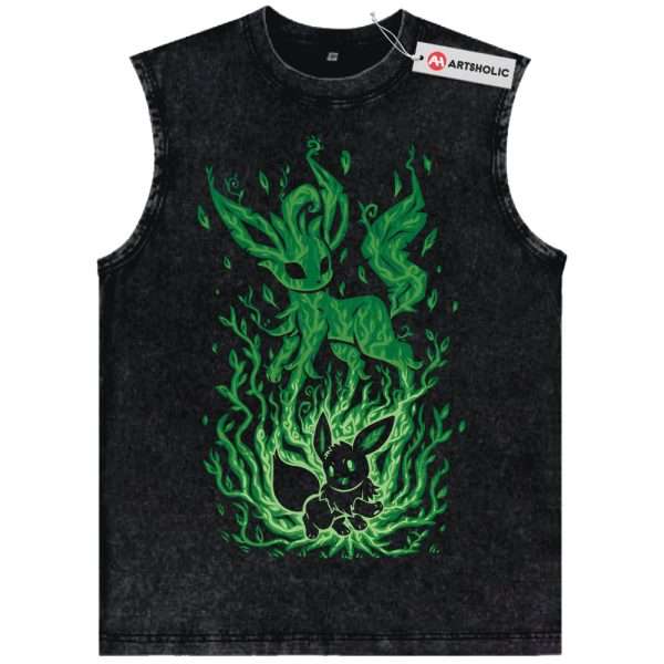 Leafeon Tank Top, Eevee Tank Top, Pokemon Tank Top, PKM Tank Top, Anime Tank Top, Vintage Tank Top