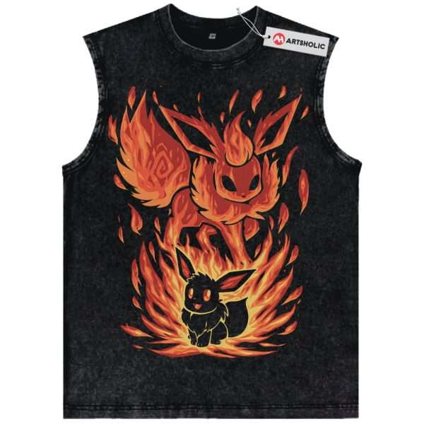 Flareon Tank Top, Eevee Tank Top, Pokemon Tank Top, PKM Tank Top, Anime Tank Top, Vintage Tank Top